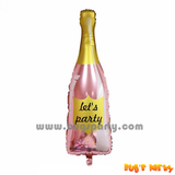 let's party wine bottle shaped balloon