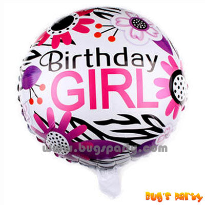 Birthday girl flower balloon