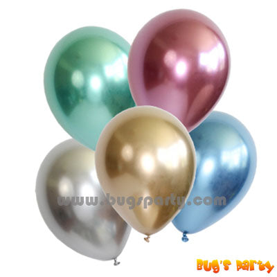 assorted 12 pieces chrome balloons