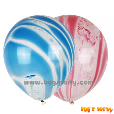marble cloud prints helium balloons