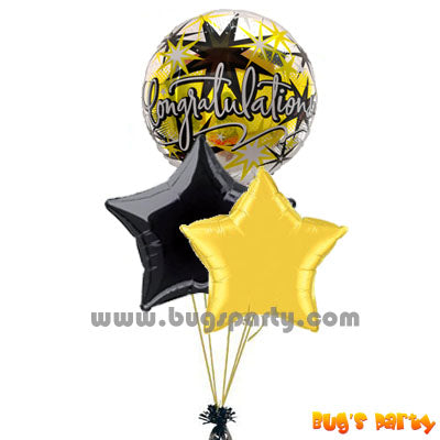 Congratulation gold star balloon set