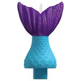 Molded Little Mermaid tail cake candle