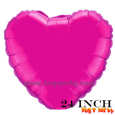 Hot Pink heart shaped balloon 24 inches