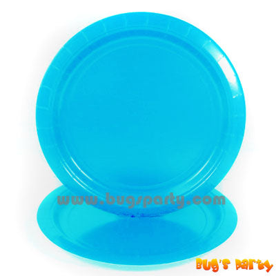 Caribbean blue party paper plates