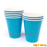 caribbean blue color paper cups