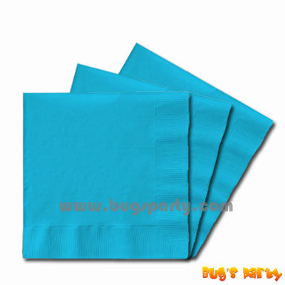 Caribbean blue paper napkins