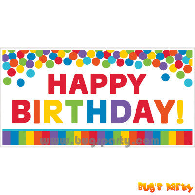 colorful Happy Birthday giant banner