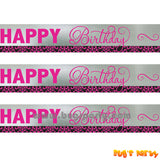 Black N Pink Birthday Banner