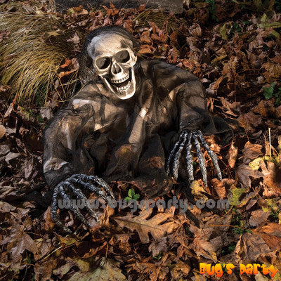 Halloween prop Black skeleton grave breaker