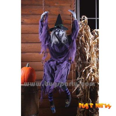 Halloween props, Witch sitting on swing