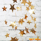 gold color stars string decoration