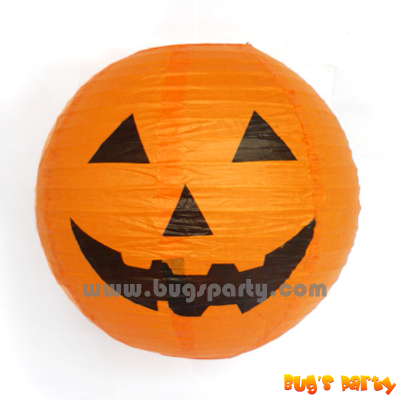 Halloween paper Lantern pumpkin face, size 12 inches