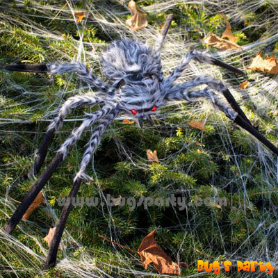 20 inches fake grey fuzzy spider