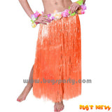 orange color hula skirt