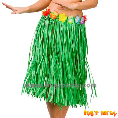 Green hula skirt, adult size