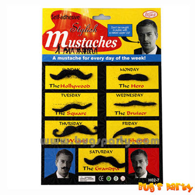 fake party mustache set for men