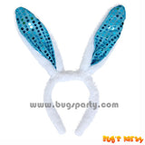 Blue sequin rabbit ears
