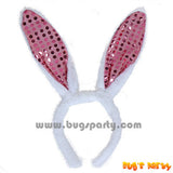 Pink sequin rabbit ears