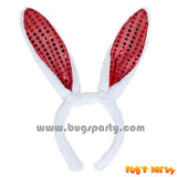 Red sequin rabbit ears