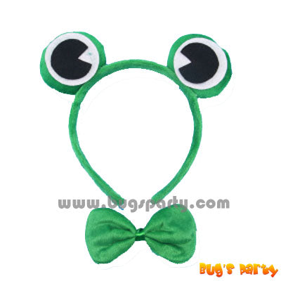 Frog costume accessories, frog head band and bow tie