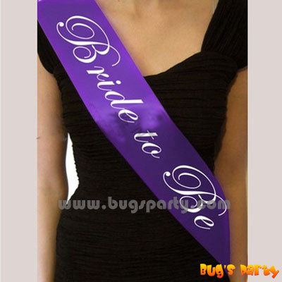 Purple color Sash for Bride to Be