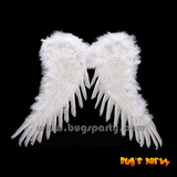 giant white color feather drape fairy wing