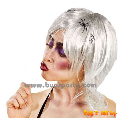 white Halloween horror wig