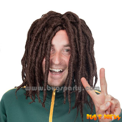 Brown curley Marley wig