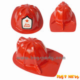 Fire man hat, red color