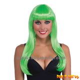 green color neon wig