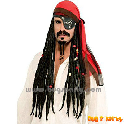 Pirate Headscarf Wig W Dreads