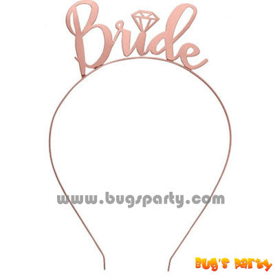 Bride rose gold hairband