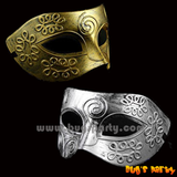 ancient venice mask in gold and silver color