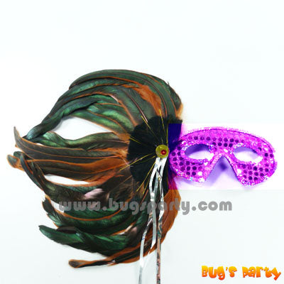 Tinsel Danglers Feather Mask