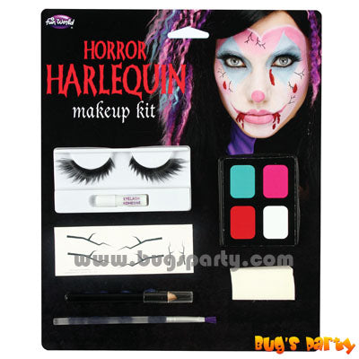 Horror Harlequin make up kit Halloween