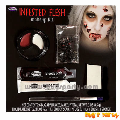 infested flesh Halloween make up kit