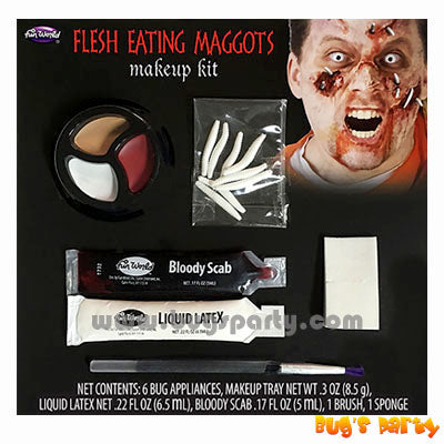 flesh eating maggots halloween make up kit