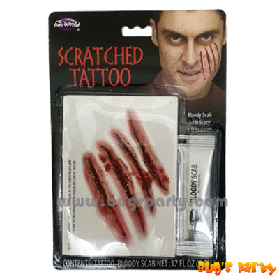 Scratched Tattoo Halloween Make up