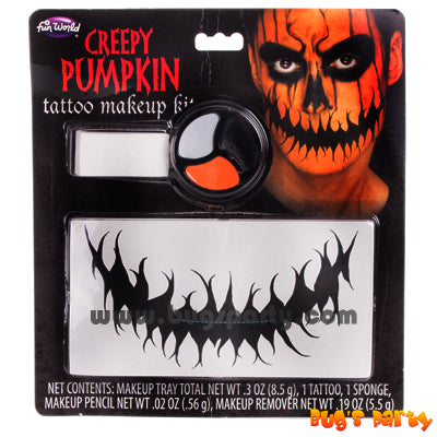 Creepy Pumpkin Face Halloween Make up Kit