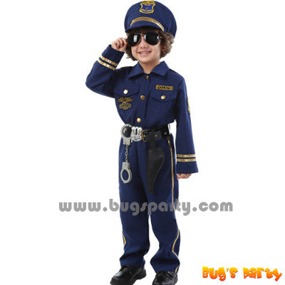 Police patrol agent costume for boys