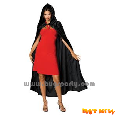 Black hooded Halloween cape