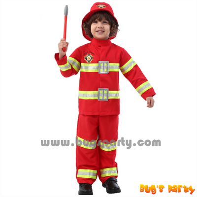 boys fireman red costume