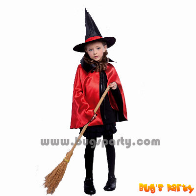 Red witch cape with hat