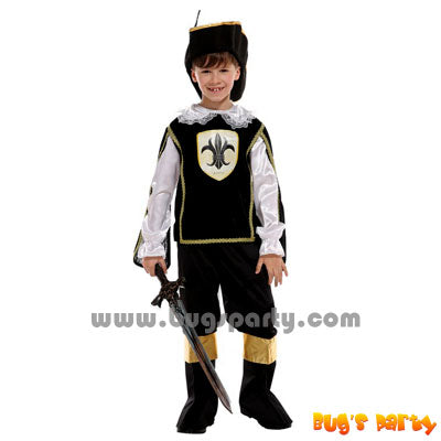 Black Royal warrior boy costume