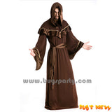 Mystic sorcerer brown hooded costume