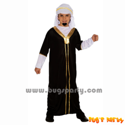 Arabian prince black robe costume