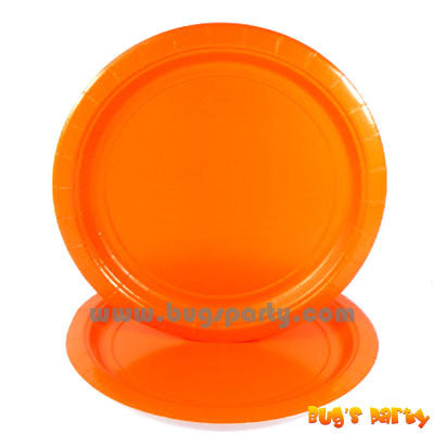 Orange color paper Plates