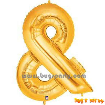 Gold Ampersand Balloon