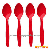 Red Plastic Spoon