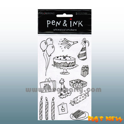 Pen Ink Birthday Gears